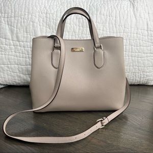 Grey Leather Kate Spade Handbag